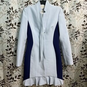 Taoray Wang Designer Tailored Blazer Dress Light Blue | XS-S | Size Not Listed